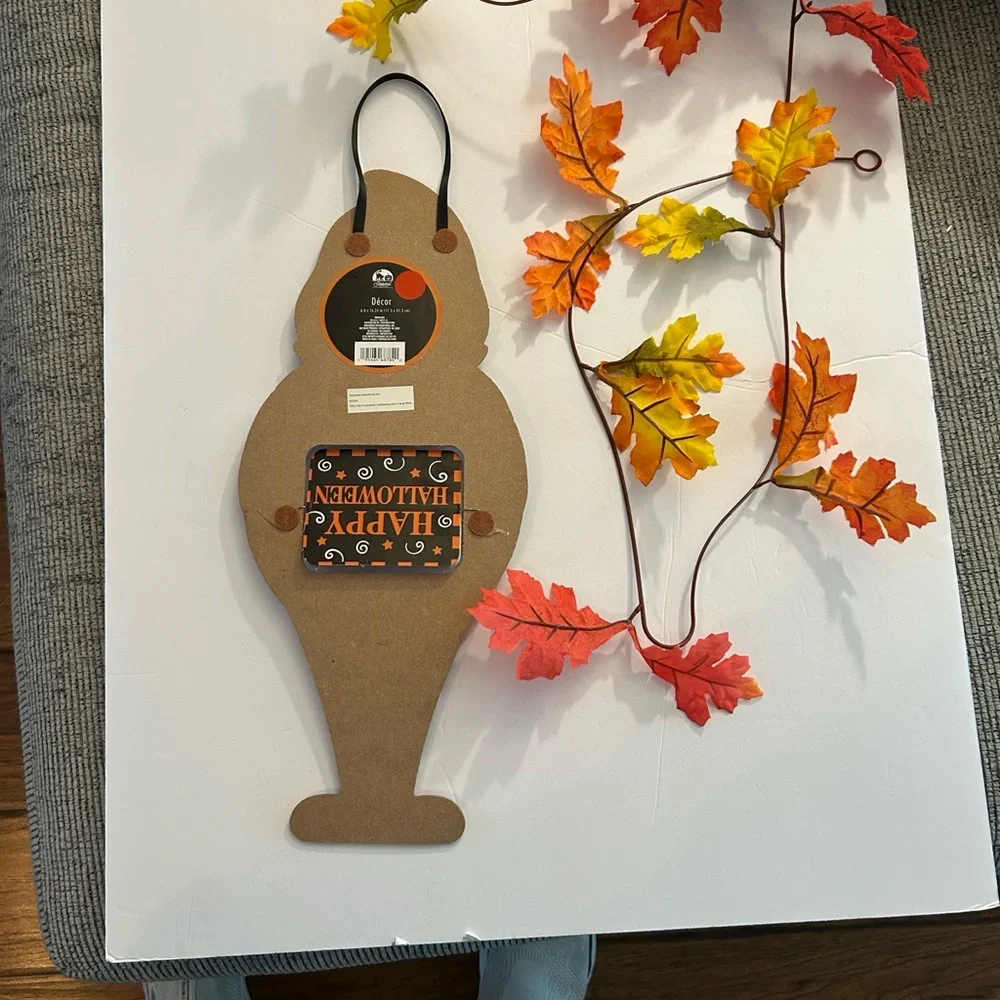 Halloween Ghost Wall Decor NEW spinner message BOO happy Halloween